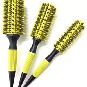Kit 3 Escovas Profissionais Cabelo Cerdas De Javali