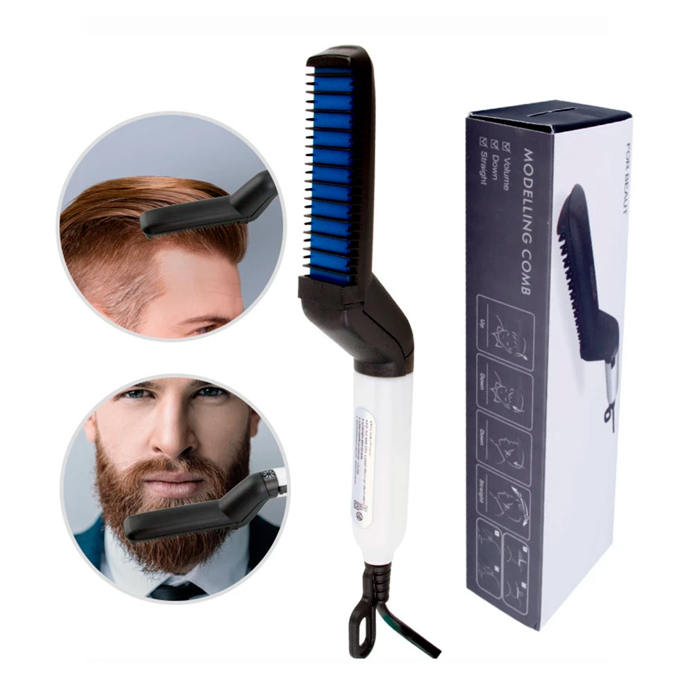 Prancha de Alisamento para Barba e Cabelo – Shopping do Barbeiro