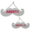Placa Bigode Aberto Volto Já Barbearia Decoração